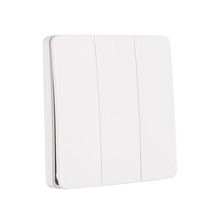 Three Gang Wireless Self Powered Wall Switch White - HV9263