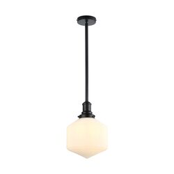 Jefferson Small Rod Pendant Opal Matt / Matt Black - LOI1001717A