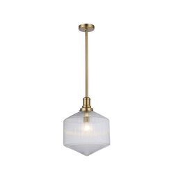 Jefferson Large Rod Pendant Clear / Satin Brass - LOI1001727A