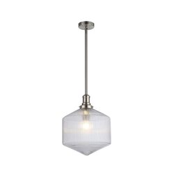 Jefferson Large Rod Pendant Clear / Brushed Nickel - LOI1001728A