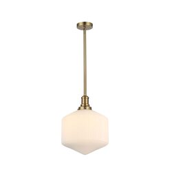 Jefferson Large Rod Pendant Opal Matt / Satin Brass - LOI1001730A