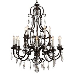 Louis 15th 15 Light Pendant White Candle Covers - LOI1001733A