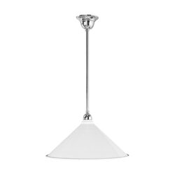 Edwardian 390MM White On Rod Set 1/2" Chrome - LOI3090371A