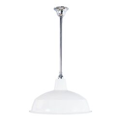 Warehouse 420MM White On Rod Set 3/4" Chrome - LOI3090387A