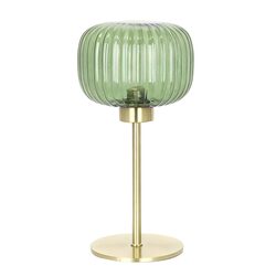 Alto Green Ribbed Optic Glass Table Lamp - OL93705GN