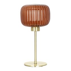 Alto Rust Ribbed Optic Glass Table Lamp - OL93705RU