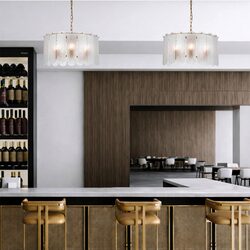 Samona 6 Light Pendant Antique Gold - SAMONA PE06-AGCL