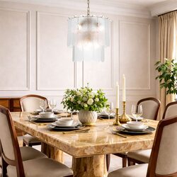 Samona 8 Light Pendant Antique Gold - SAMONA PE08-AGCL