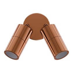 Shadow 2 x 6W CCT 12V DC MR16 LED Double Adjustable Wall Light Copper - 10917