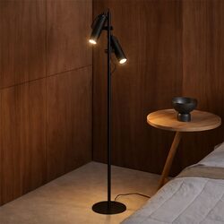 Tara Floor Lamp With Adjustable Head Matt Black - LL-10-0331