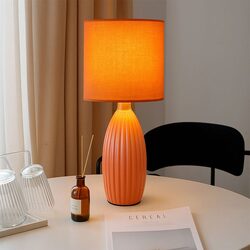 Nora Ceramic Table Lamp Set of 2 Coral - LL-14-0318R