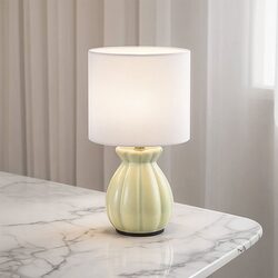 Blossom Ceramic Table Lamp Set of 2 Blush Mint / White - LL-14-0321G