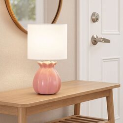 Blossom Ceramic Table Lamp Set of 2 Blush Pink / White - LL-14-0321P