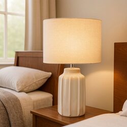 Lana Ceramic Table Lamp Cream - LL-27-0319