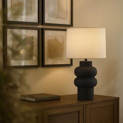 Isadora Ceramic Table Lamp Matt Black - LL-27-0325B
