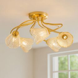 Coraline 5lt Flush Mount Light Champagne - LL002CL139CH