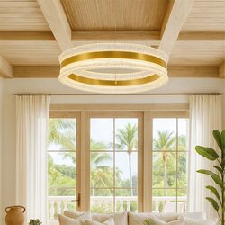 Apex Inbuilt LED CCT Halo Pendant Brass - LL002PL172