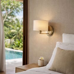 Clarissa Rechargeable Built in LED CCT Dimmable Wall Sconce Antique Brass - LL002WL018AB