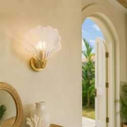 Aurora Wall Sconce Clear Glass Brass - LL002WL022C