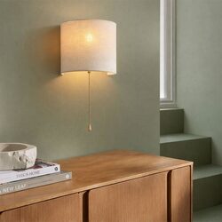 Reese Pull Cord Wall Light White / Natural - LL002WL025