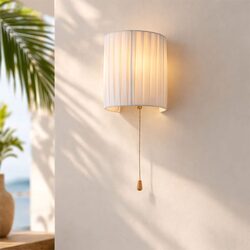 Willow Pull Cord Wall Light White - LL002WL026