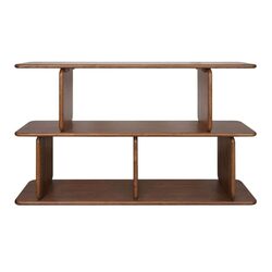 Tudor Oak Shelving Unit 2 Tier Walnut - 33781