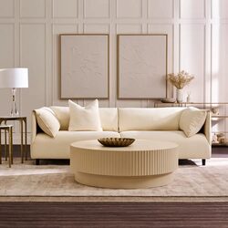 Avery Round Coffee Table Ivory - 34025