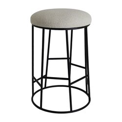 Aiden Black Steel Kitchen Stool Range Speckle Ecru - 34166