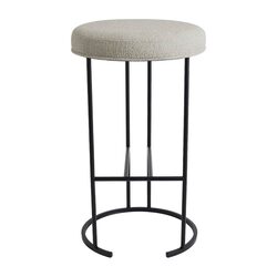 Balckley Black Iron Kitchen Stool Speckle Ecru - 34181
