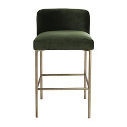 Leon Kitchen Stool Moss Velvet - 34192