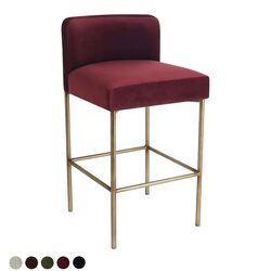 Leon Kitchen Stool Mulberry Velvet - 34193