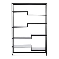 Mistique Glass Shelving Unit Black - 34198