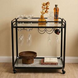 Wentworth Rectangle Bar Cart Black - 34199
