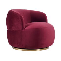 Tubby Swivel Arm Chair Mulberry Velvet - 34220