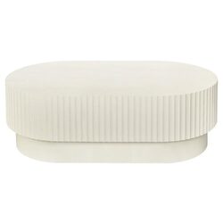Avery Oval Coffee Table Ivory - 34247