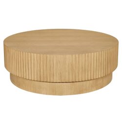 Avery Round Coffee Table Natural Oak - 34248