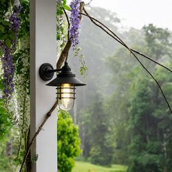 Clark Outdoor Wall Light Black - ELPIM51368BLK