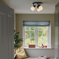 Milford Mini 3 Rondel Ceiling Light Black - 2412606003