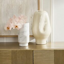 Aries Marble Vase Large White - 53358