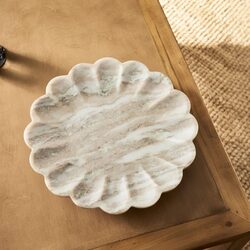 Stellar Marble Round Tray Beige - 53375