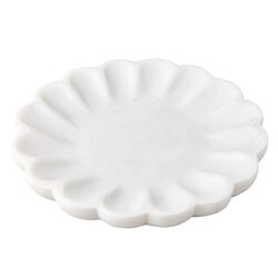 Stellar Marble Round Tray White - 53380