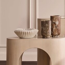 Aries Marble Vase Small Natural - 53381