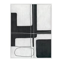 Dark Geometry Series I Canvas Painting - 53405