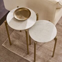 Thea Marble Nesting Side Tables - B33643