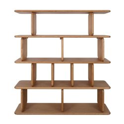 Tudor Oak Shelving Unit 4 Tier Natural - B33779