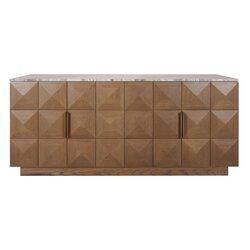 Benedict Walnut Buffet River Brown Marble - B34086