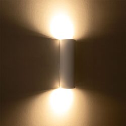 Valec 2 x 5W Flush Up & Down Plaster Wall Light White - HV8021T