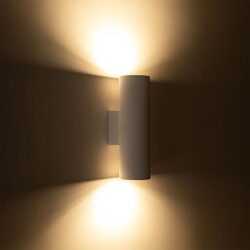 Strokka Plaster Up & Down Plaster Wall Light White - HV8022T