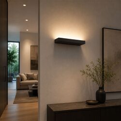 Ibox Slimline 20W LED Dimmable Black Wall Light