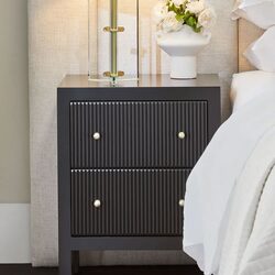 Ariana Small Black Bedside Table Set of 2 - Z32647